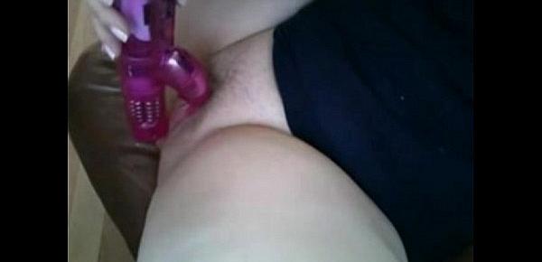  hairy bbw pussy with pink rabbit from DesiresBBW .com